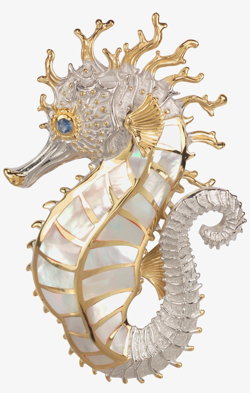 Large Seahorse Pendant Kovel Collection - Sterling Silver Crowned Seahorse Pendant, transparent png download