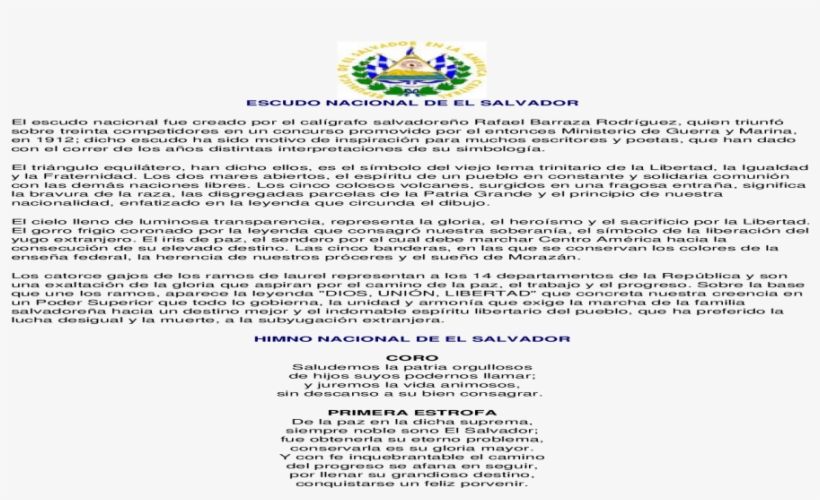 Escudo De El Salvador Png, transparent png download