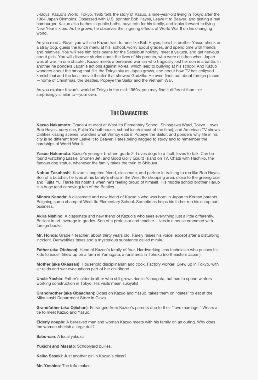 Kazuo's World, Tokyo, 1965 Tells The Story Of Kazuo, - Document, transparent png download