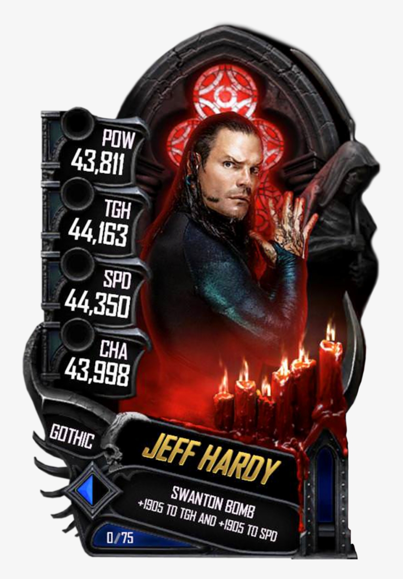 Jeffhardy S5 22 Gothic - Gothic Cards Wwe Supercard, transparent png download