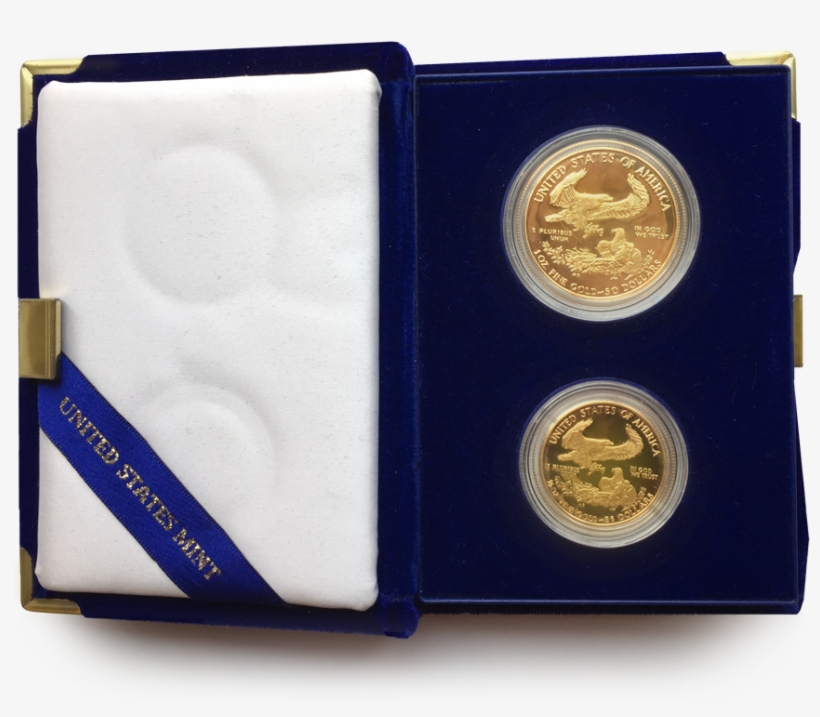 1987 2 Coin Proof Gold American Eagle Set - Coin, transparent png download