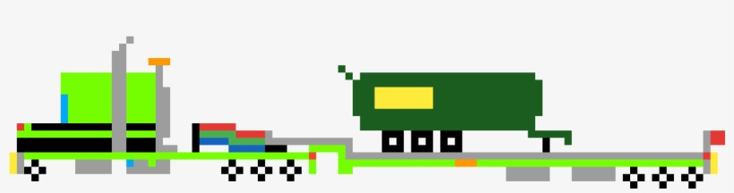 Kenworth W900 With Step Deck Trailer Hauling A Husky - Diagram, transparent png download