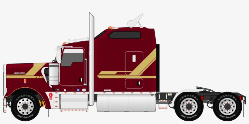 Clip Art Freeuse Download W L Sleeper Class Tractor - Drawings Of Tractor Trailer Trucks, transparent png download