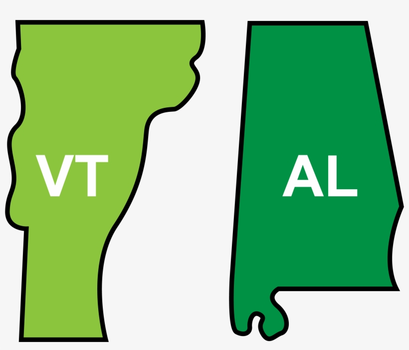 Outline Of Vermont And Alabama, transparent png download