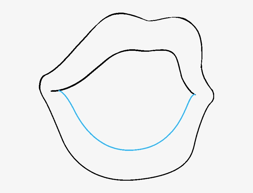 How To Draw Mouth And Tongue - Line Art, transparent png download