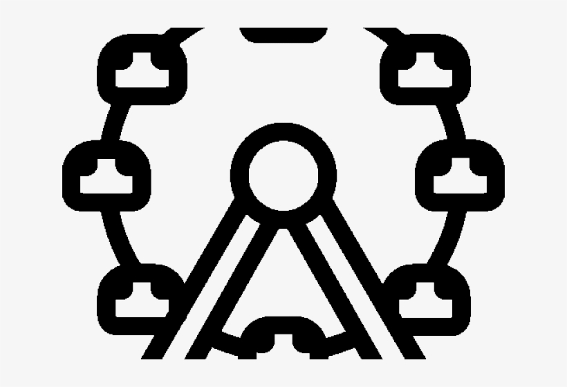 Drawn Ferris Wheel Pixel - Ferris Wheel, transparent png download