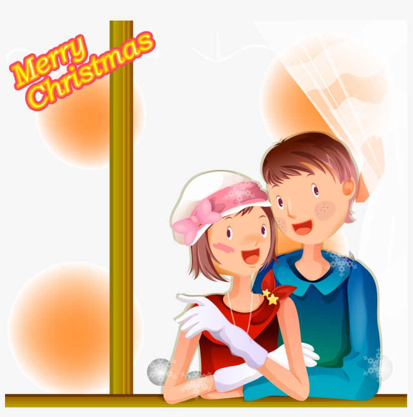 4k Christmas Wallpaper - Merry Christmas Wishes To Couple, transparent png download