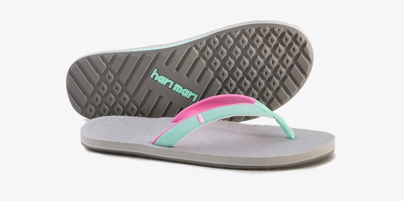 Hari Mari Gray Mint - Mens Flip Flop Printing Image China, transparent png download