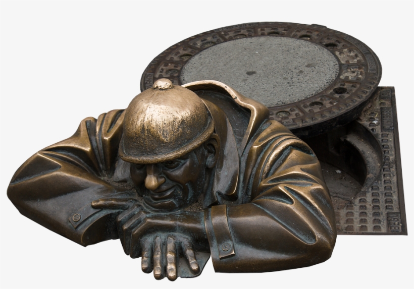 Sculpture, Bratislava, Slovakia, Bronze Sculpture, - Cumil, transparent png download