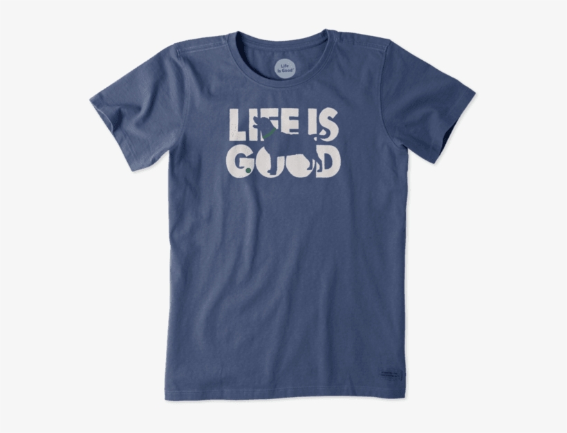 Women's Dog Silhouette Crusher Tee - Life Is Good, transparent png download
