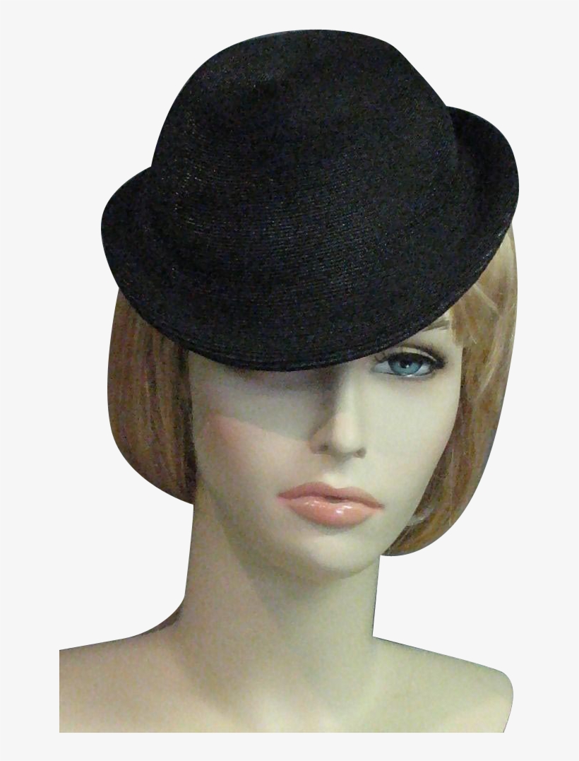 Smart Vintage 1920's Black Straw Original By Karo, - Mannequin, transparent png download