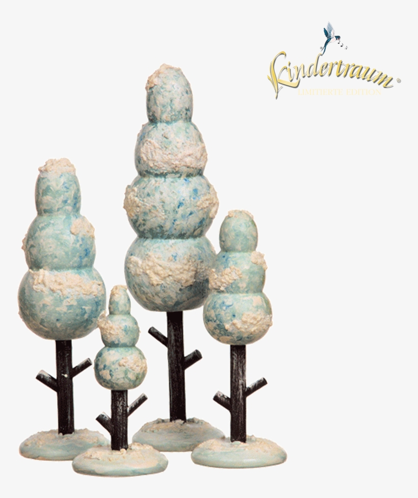 Winter Trees, 4 Pieces - Figurine, transparent png download