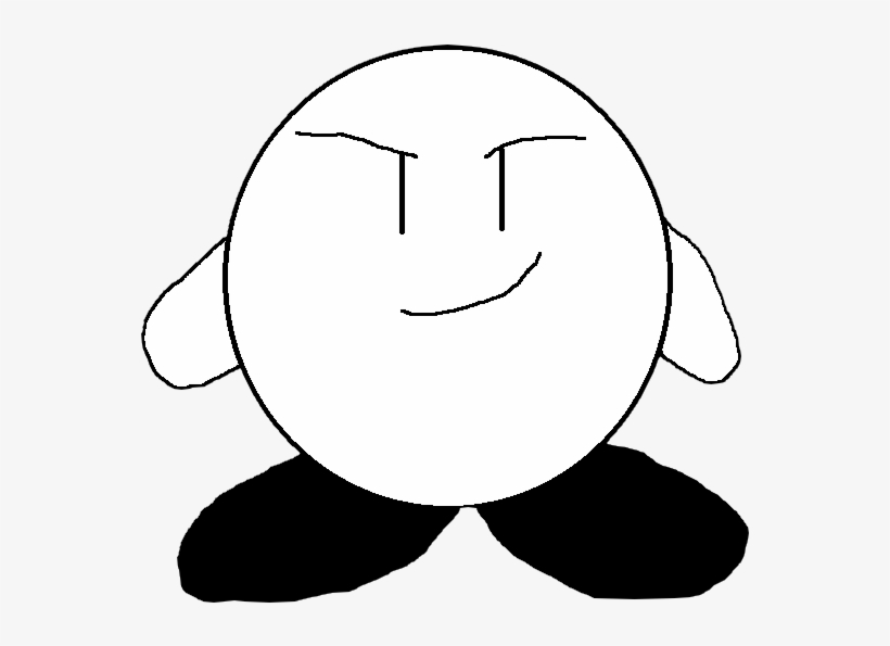 White Kirby Is The Main Protagonist Of The World Of - Cartoon, transparent png download