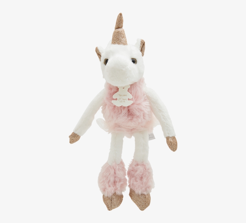 Pink Unicorn Glitter Soft Toy - Stuffed Toy, transparent png download