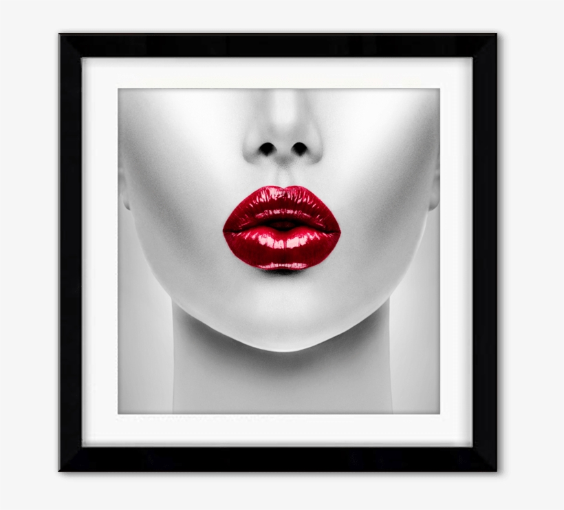 Red Lips - Girl, transparent png download