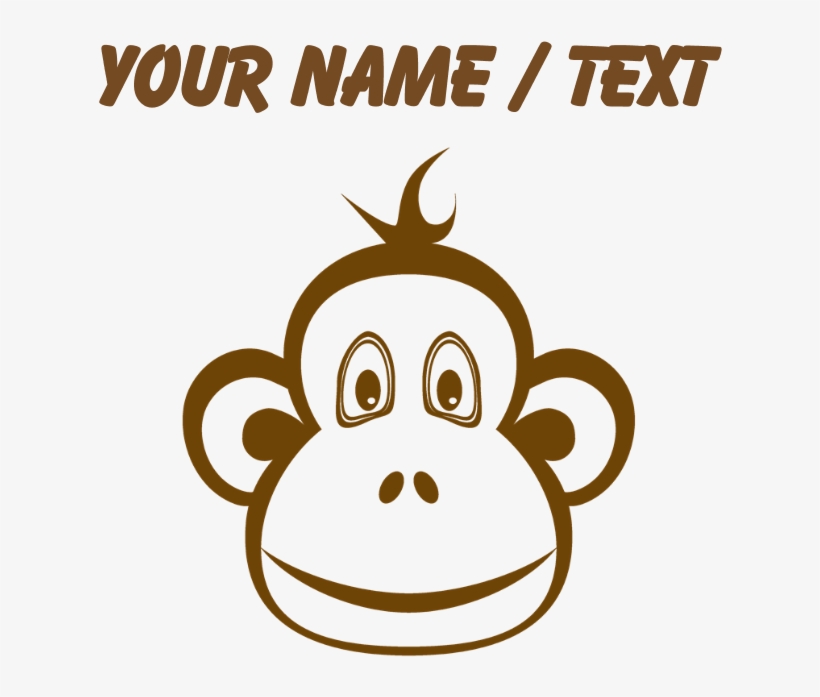 Custom Brown Monkey Face Mousepad - Orange Transparent Paw Prints, transparent png download