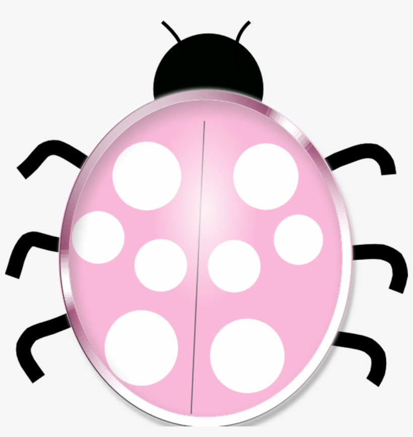 Silver Ladybug Pink Bug Insect Cute Scrapbooking Icon - Pink Ladybug Clipart, transparent png download