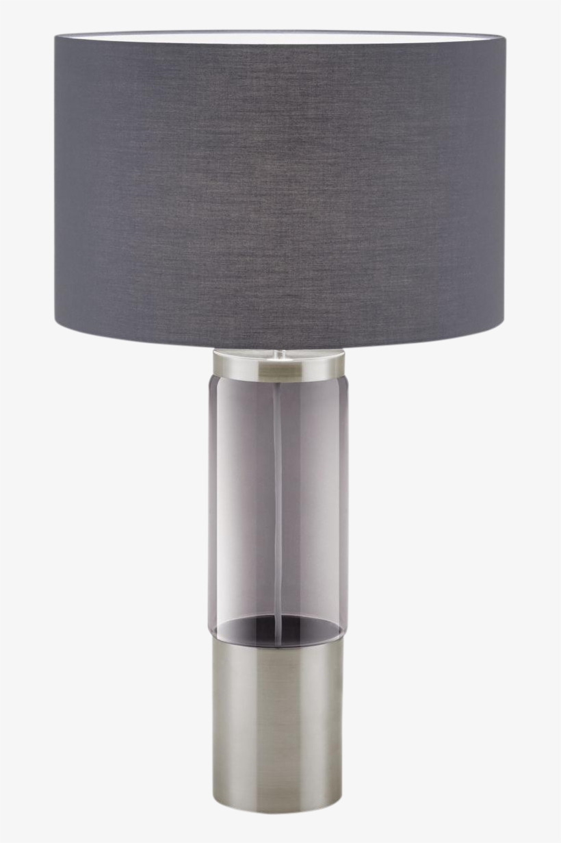 Iridescent Smoke Glass Tubular Shaped Lamp In Brushed - Lampshade, transparent png download