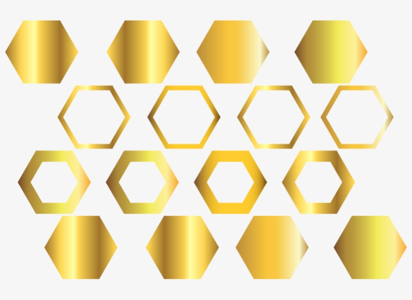 Golden Honeycomb Wall Sticker, transparent png download