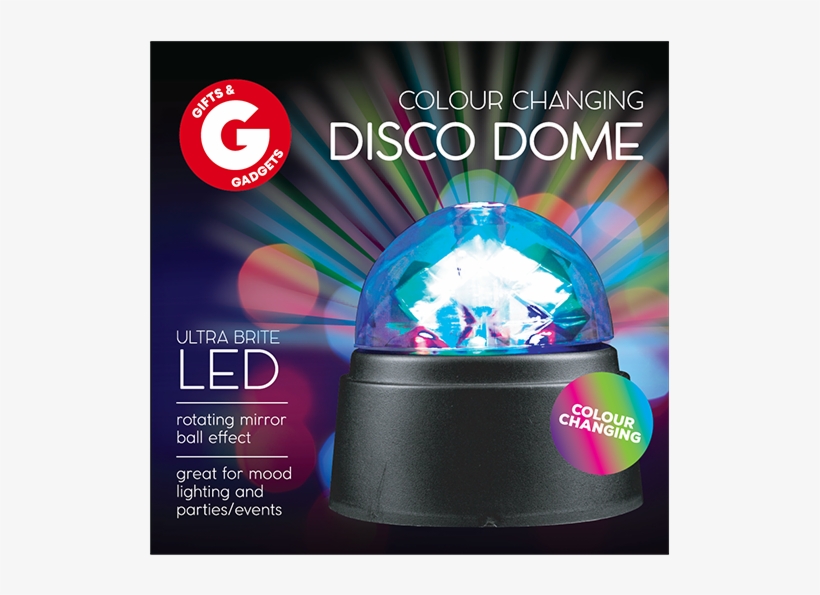 Colour Changing Spinning Disco Dome Mirror Ball Party - Graphic Design, transparent png download