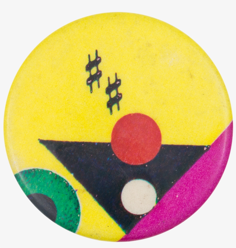 Yellow And Pink With Black Triangle - Circle, transparent png download