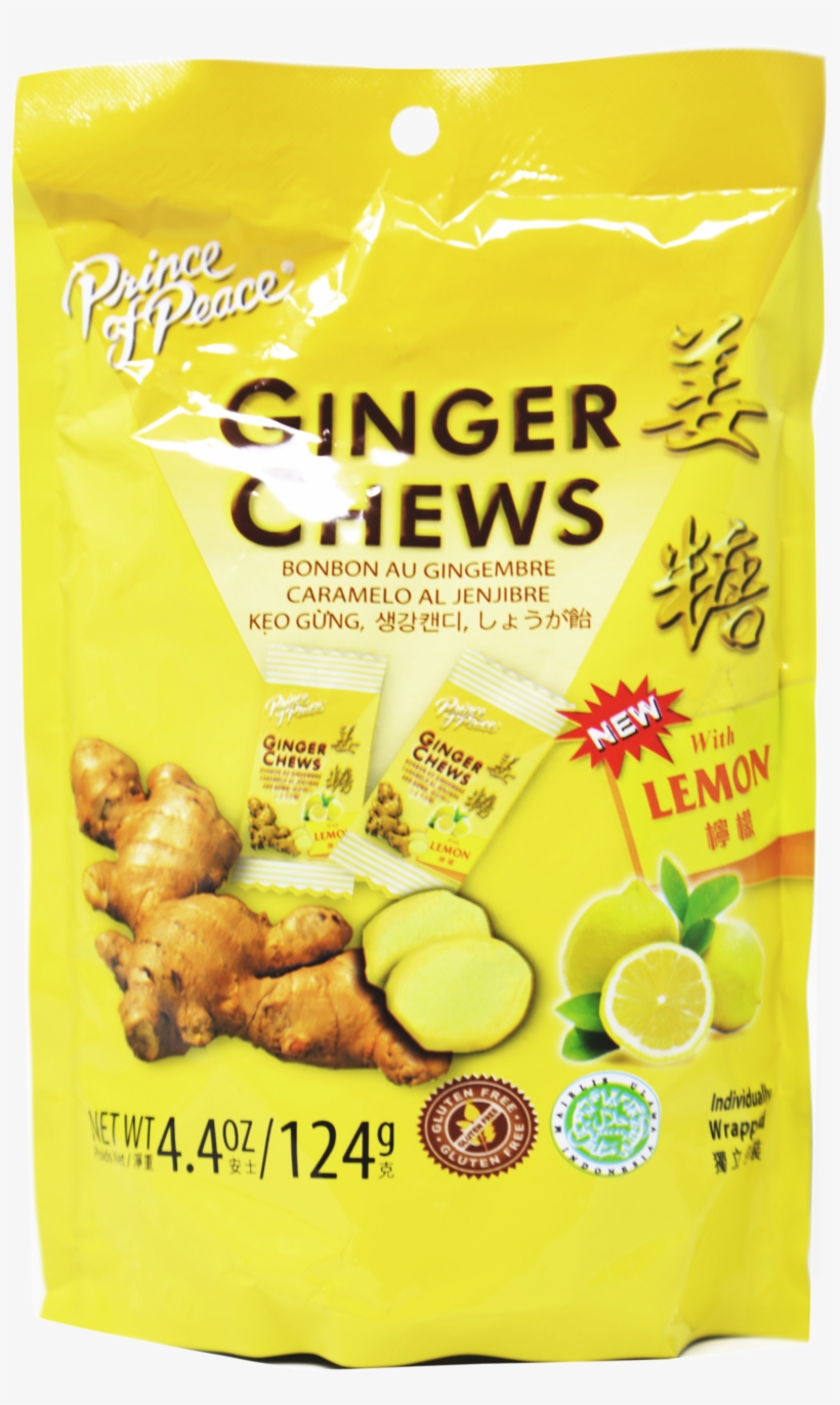 Prince Of Peace Ginger Candy Chews Original Lemon Flavored - Prince Of Peace Ginger Chews, transparent png download