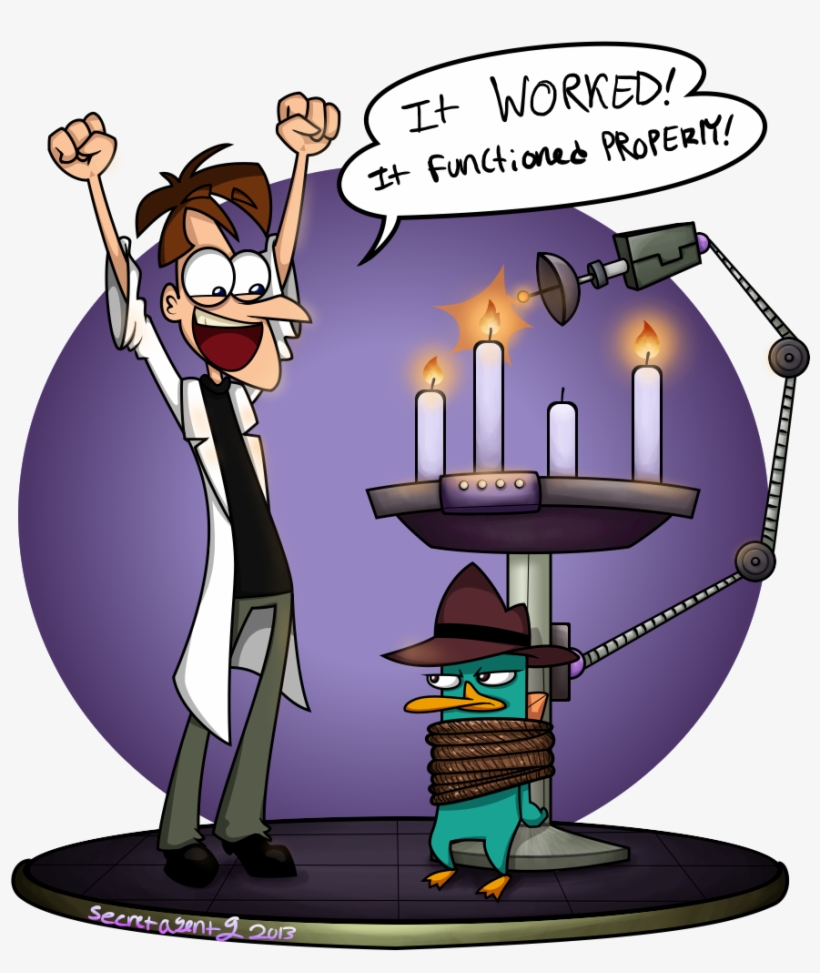 Advent Candle The First Phineas And Ferb By Secretagentg - Perry The Platypus In Pet Mode, transparent png download