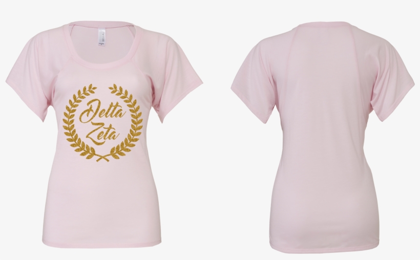 Delta Zeta Gold Foil - Active Shirt, transparent png download
