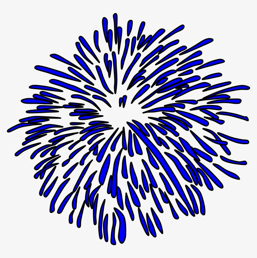 Fireworks, Burst, Style 1, Blue, Png - Style 1 Orange, transparent png download