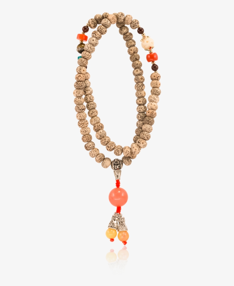 I's White Lotus Buddha Seed Bracelets With Crystal - Necklace, transparent png download