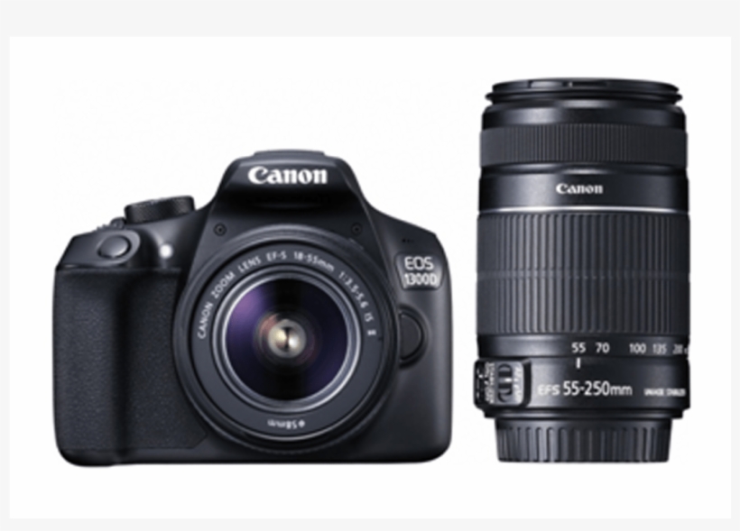 Canon Eos 1300d Ef S18 55 Ii 55 250 Mm 18 Mp Dslr - Canon 1300d Dual Lens, transparent png download