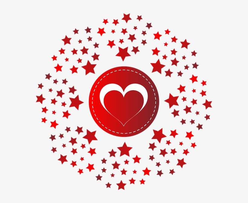 Monogram, Heart, Pattern, Love, Red, Ornament, Holiday - Buenos Dias Mi Corazones, transparent png download