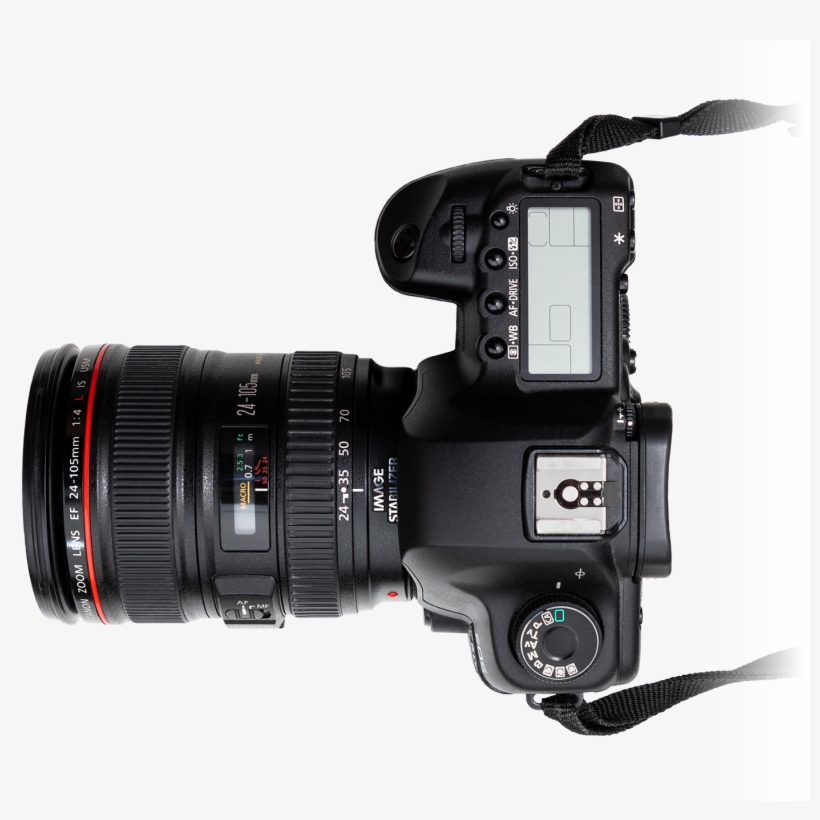 An Image Of A Canon Dslr Camera, Seen From Above - Digital Slr, transparent png download