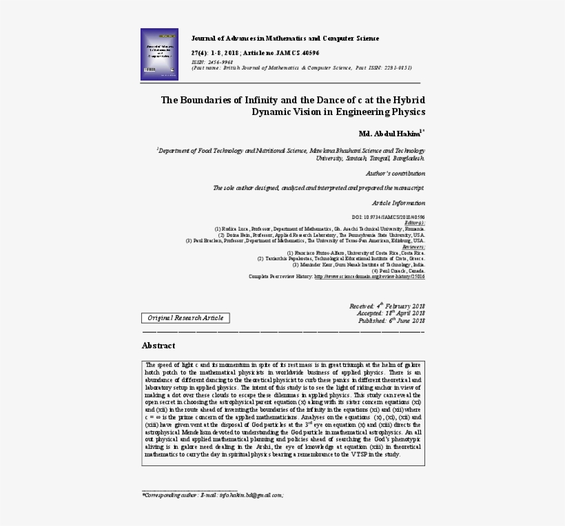 The Boundaries Of Infinity And The Dance Of C At The - Document, transparent png download