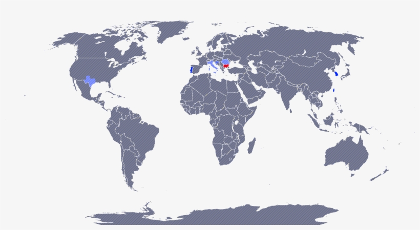 Anti Spam War Belligerents - World Map, transparent png download