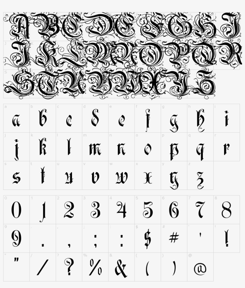 Rothenburg Decorative Font, transparent png download