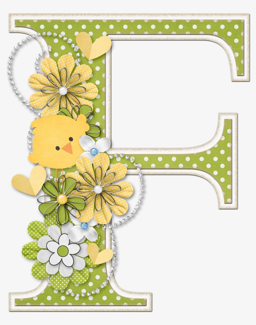 B *✿* Primaveral Con Flores , Patitos Y Huevos De Pascuaf - Letter, transparent png download