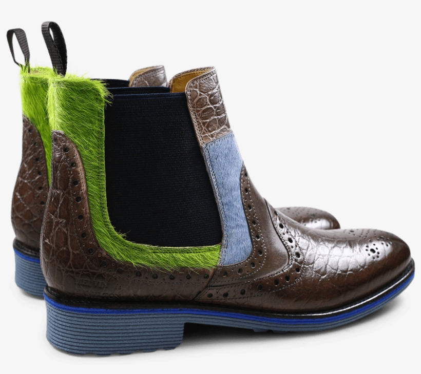 Ankle Boots Amelie 31 Croco Classic Hair On Stone Grey - Chelsea Boot, transparent png download
