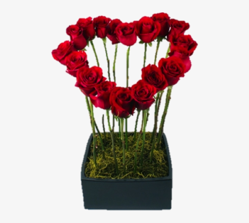 Heart Shape Red Roses - ورود على شكل قلب, transparent png download