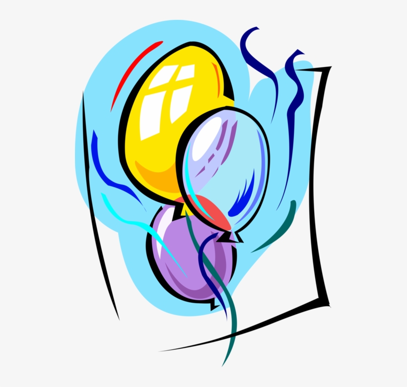 Vector Illustration Of Party Balloons Help Partygoers, transparent png download