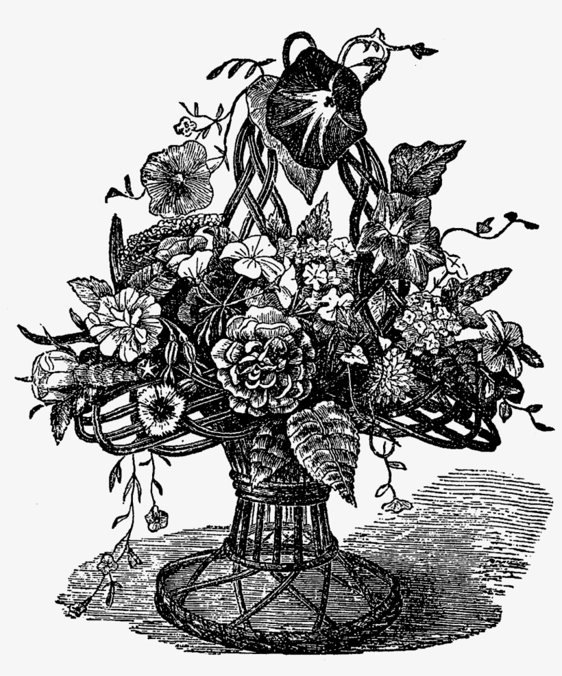 I Especially Like The Second Digital Flower Clip Art - Illustration Vase With Flowers, transparent png download