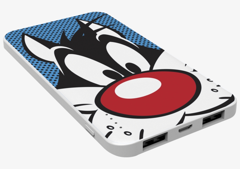 Power Essentials™ 3/4 Dotty Sylvestre - Power Bank Looney Tunes, transparent png download
