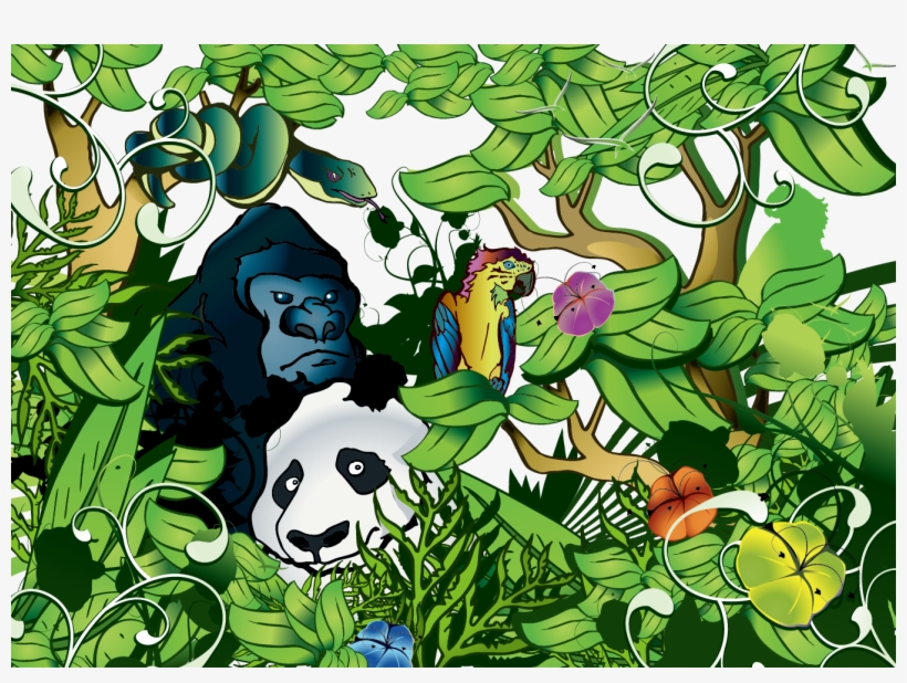 Giant Panda Forest Animal Clip Art - Carteles De La Selva, transparent png download