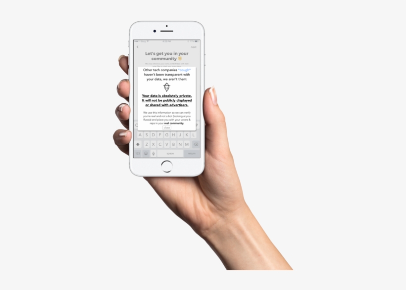 Woman Holding Iphone 7 Silver, transparent png download