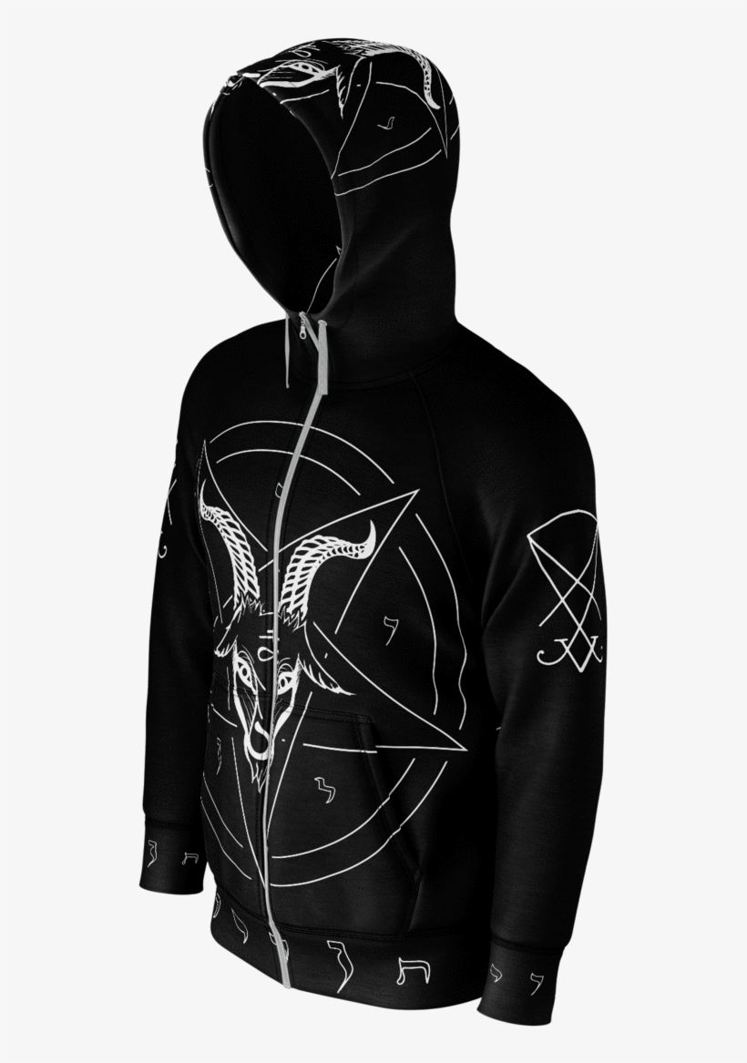 Satanist Baphomet Pentagram Sigil Of Lucifer Hoodie - Hoodie, transparent png download