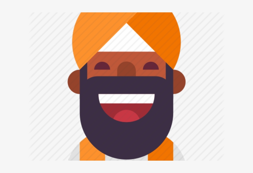 Beard Clipart Indian - Cartoon, transparent png download