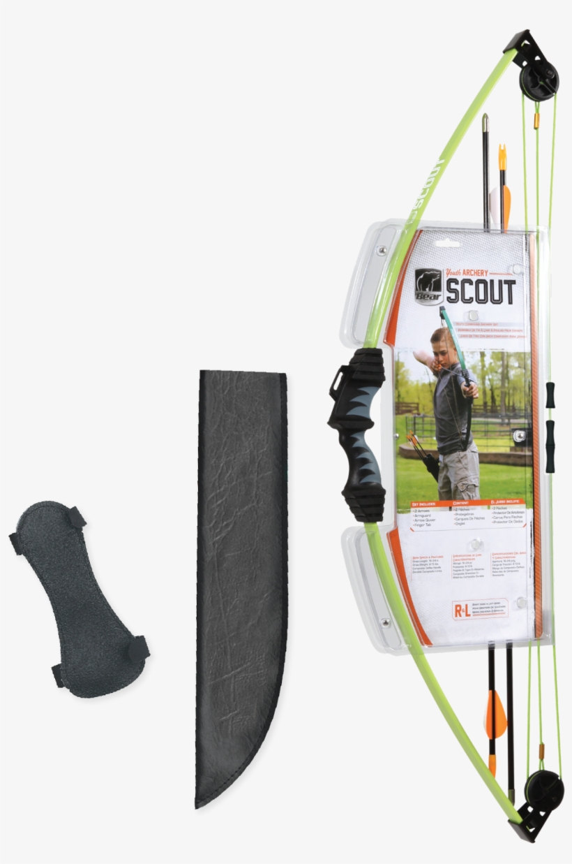 Bear Archery Scout Youth Bow Set Includes Arrows, Armguard, - Bear Scout Bow, transparent png download