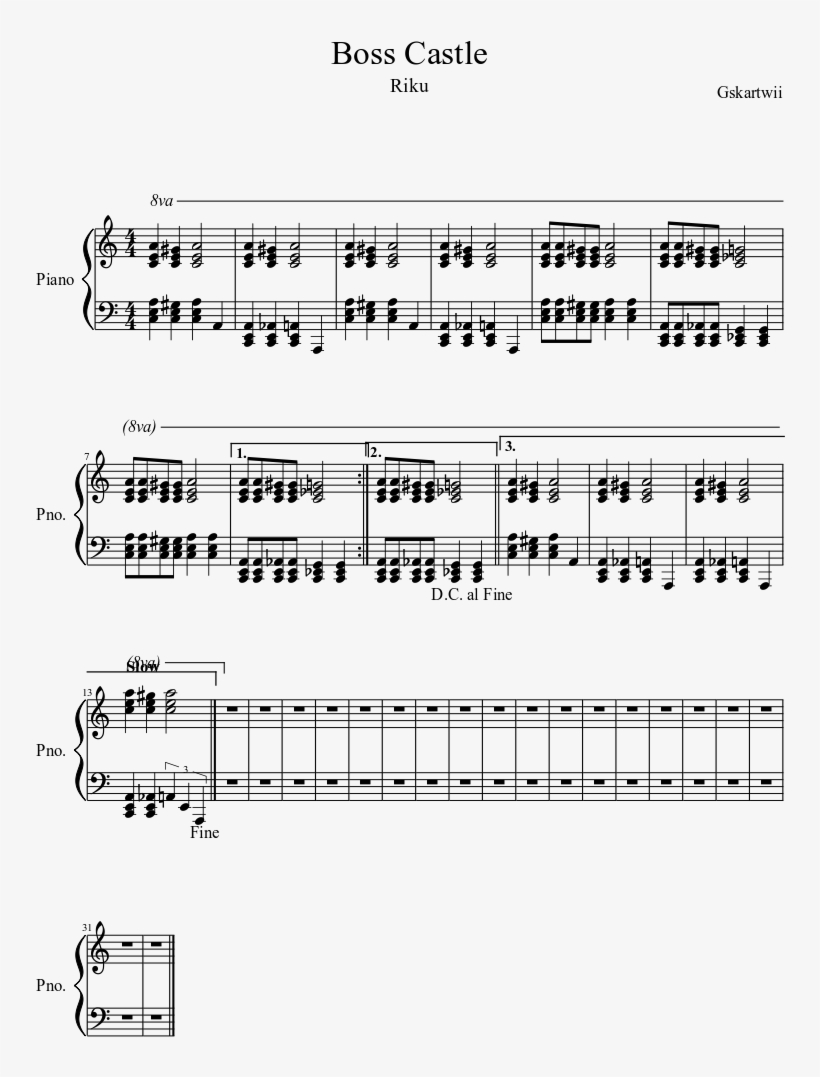 Print - Inochi No Namae Piano Sheet Easy, transparent png download