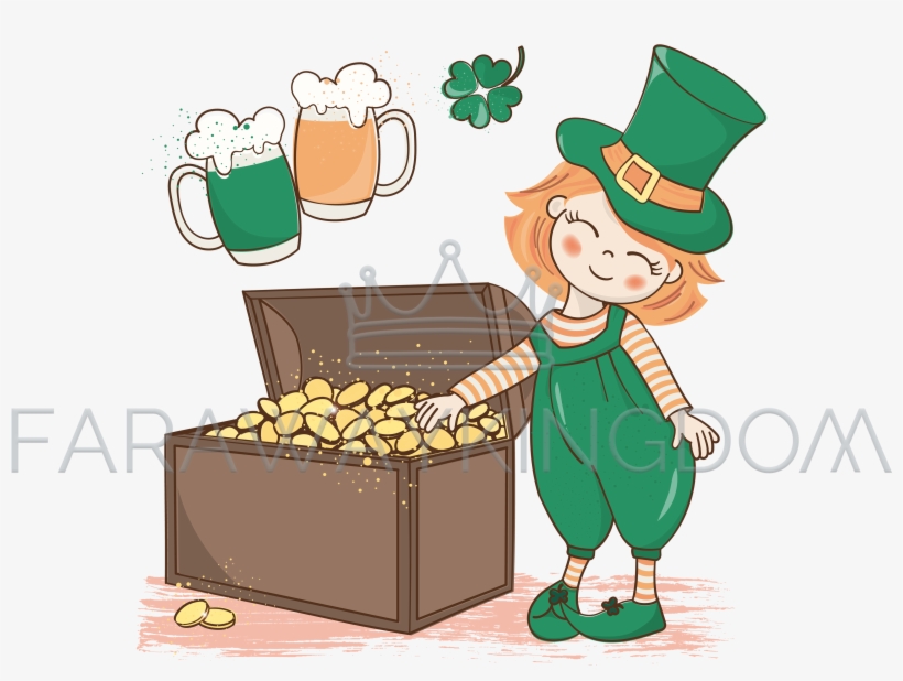 Patrick Treasure Saint Patrick Day Vector Illustration - Illustration, transparent png download