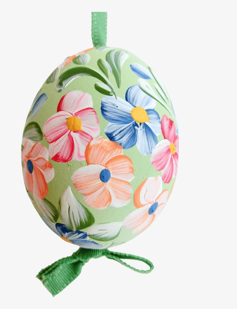 Easter Egg Flowers On Green - Easter, transparent png download
